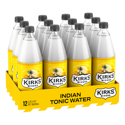 Kirks Indian Tonic Water 1.25L Bottle Case of 12