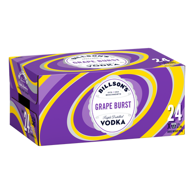 Billson's Grape Burst Vodka 3.5% 355ml Can Case of 24