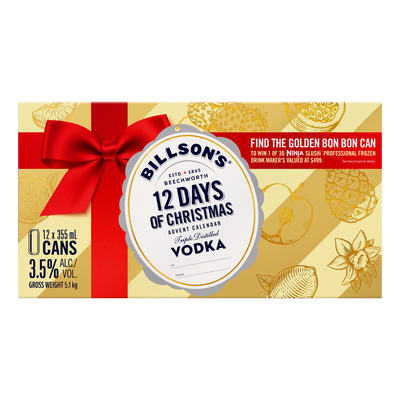 Billson's 12 Days of Christmas Advent Calendar 2025 Vodka Mixed Flavour 12 Pack