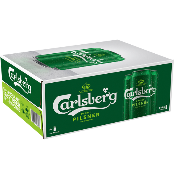 Carlsberg Danish Pilsner 500ml Can Case Of 24 - Camperdown Cellars