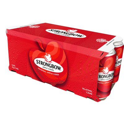 Strongbow Classic Apple Cider 375ml Can 10 Pack