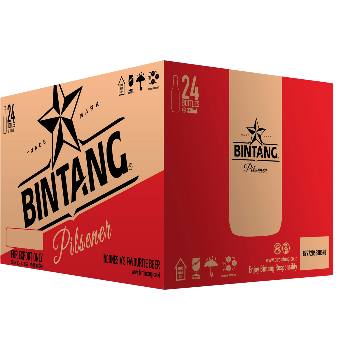 Bintang Pilsener 330ml Bottle Case of 24