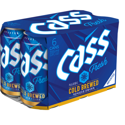 Cass Fresh Korean Lager 355ml Can 6 Pack