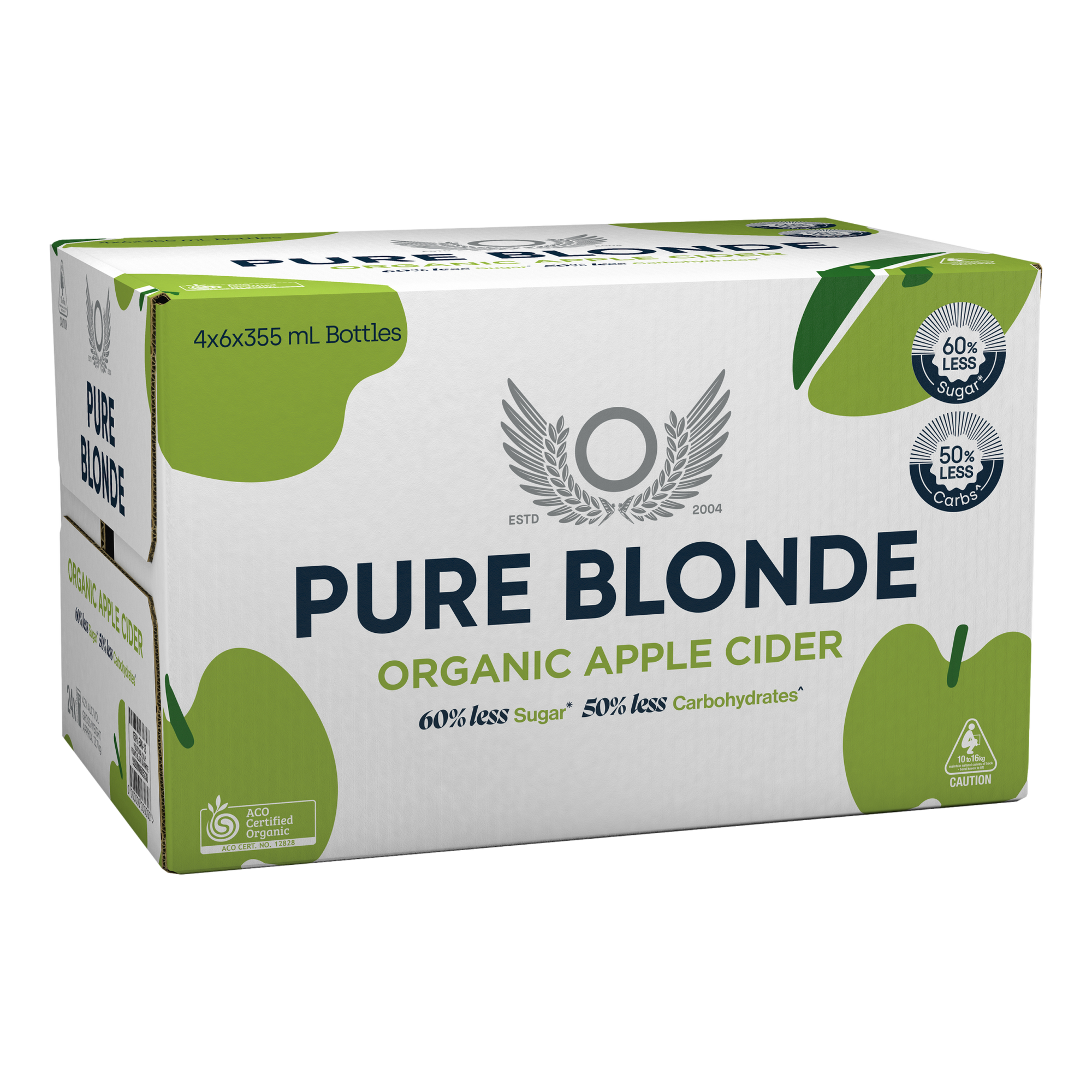 Pure Blonde Crisp Apple Cider 355ml Bottle Case of 24
