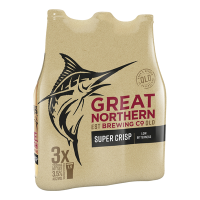 Great Northern Super Crisp Lager 3.5% 700ml Bottle 3 Pack