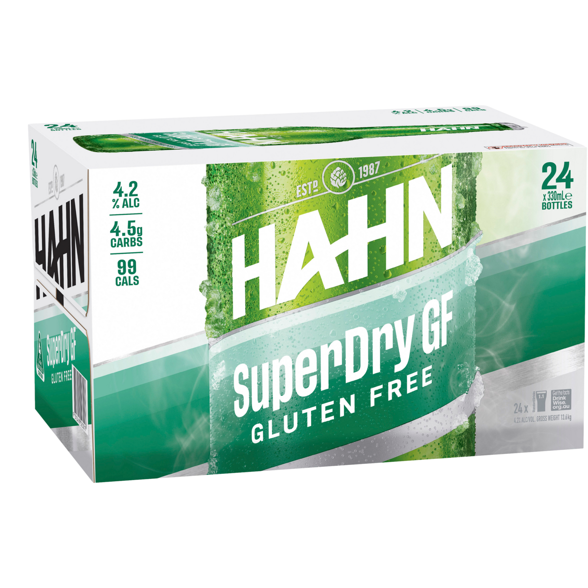 Hahn Super Dry Gluten Free 330ml Bottle Case of 24