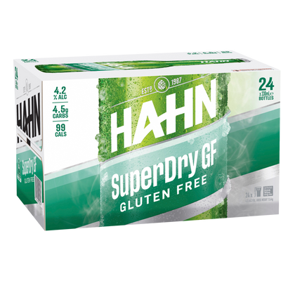 Hahn Super Dry Gluten Free 330ml Bottle Case of 24