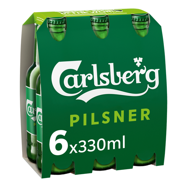 Carlsberg Danish Pilsner 330ml Bottle 6 Pack - Camperdown Cellars