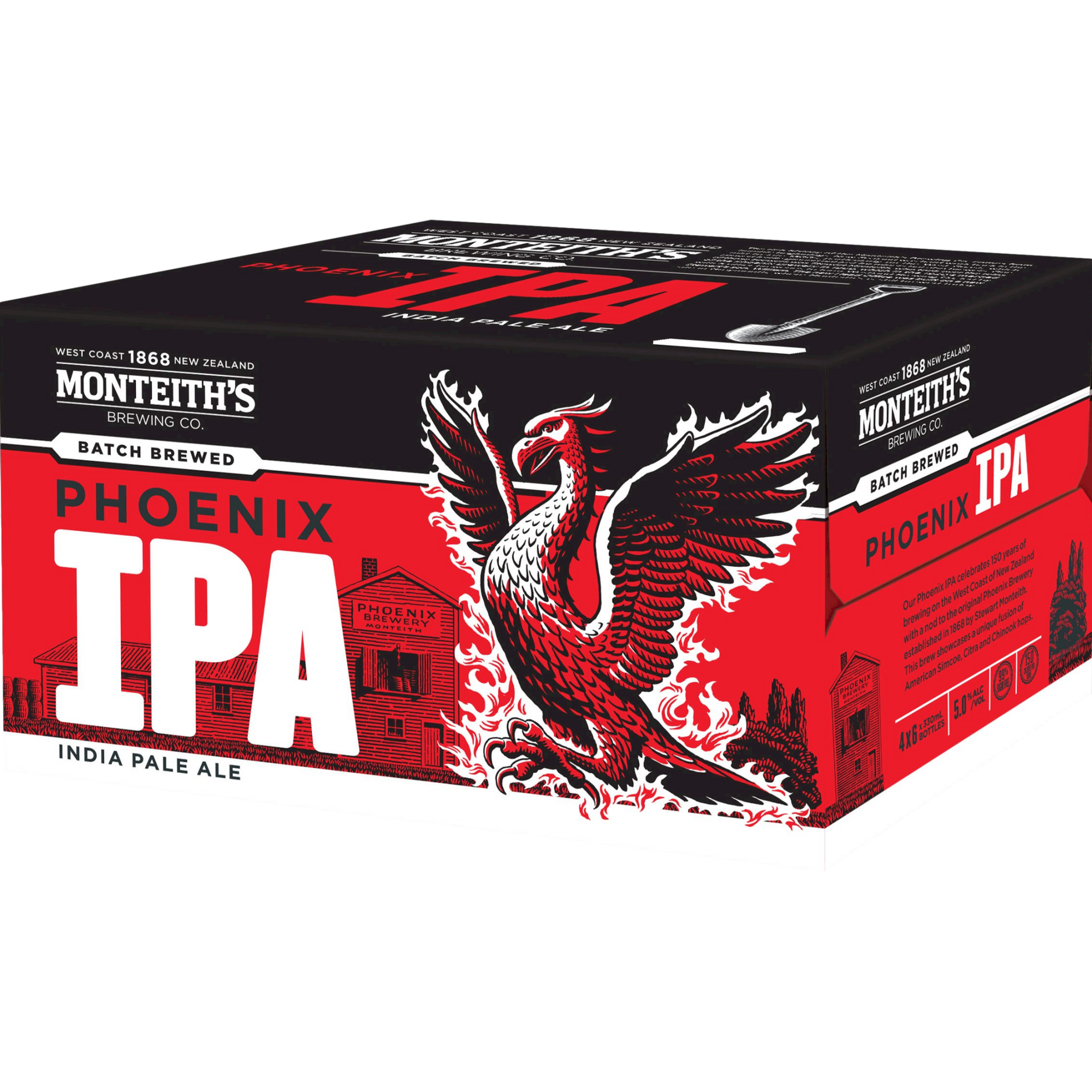 Monteith's Phoenix IPA 330ml Bottle Case of 24