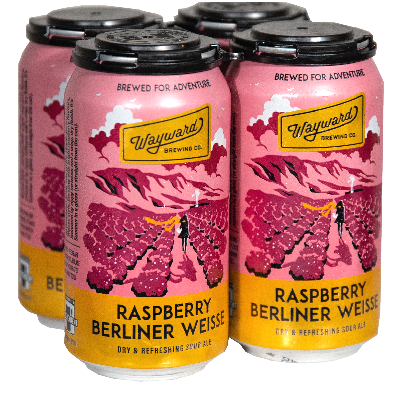 Wayward Raspberry Berliner Weisse 375ml Can 4 Pack