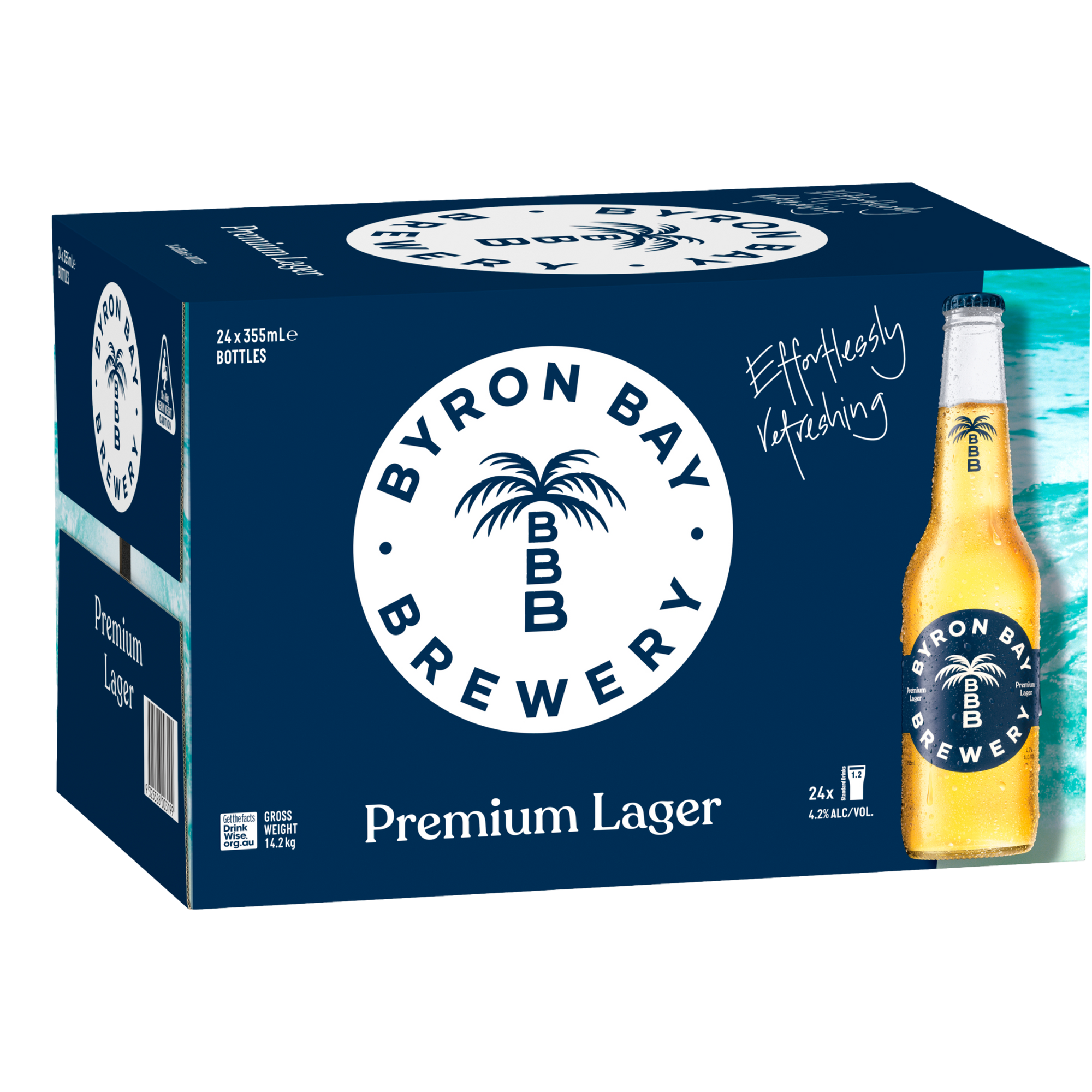 Byron Bay Premium Lager 355ml Bottle Case of 24