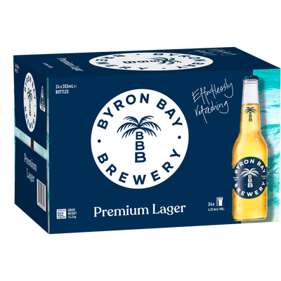 Byron Bay Premium Lager 355ml Bottle Case of 24