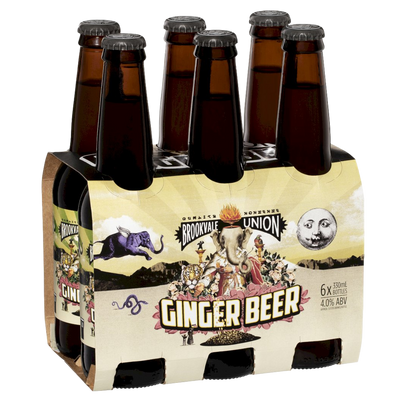 Brookvale Union Alcoholic Ginger Beer 330ml Bottle 6 Pack