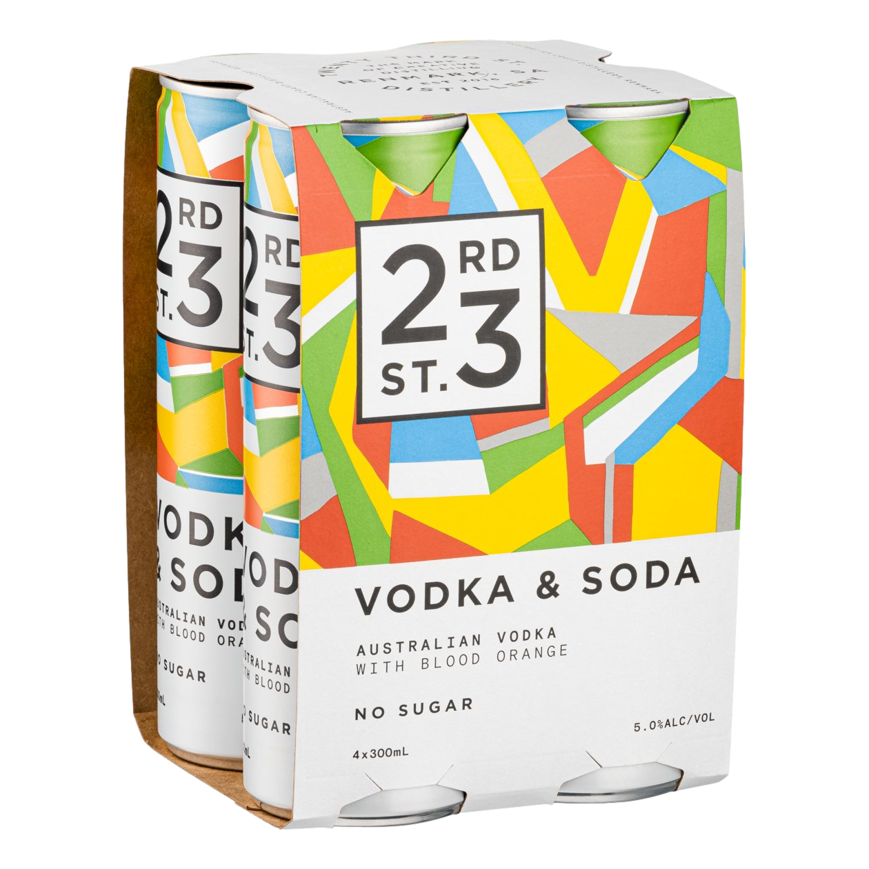 23rd Street Vodka & Blood Orange 300ml Can 4 Pack