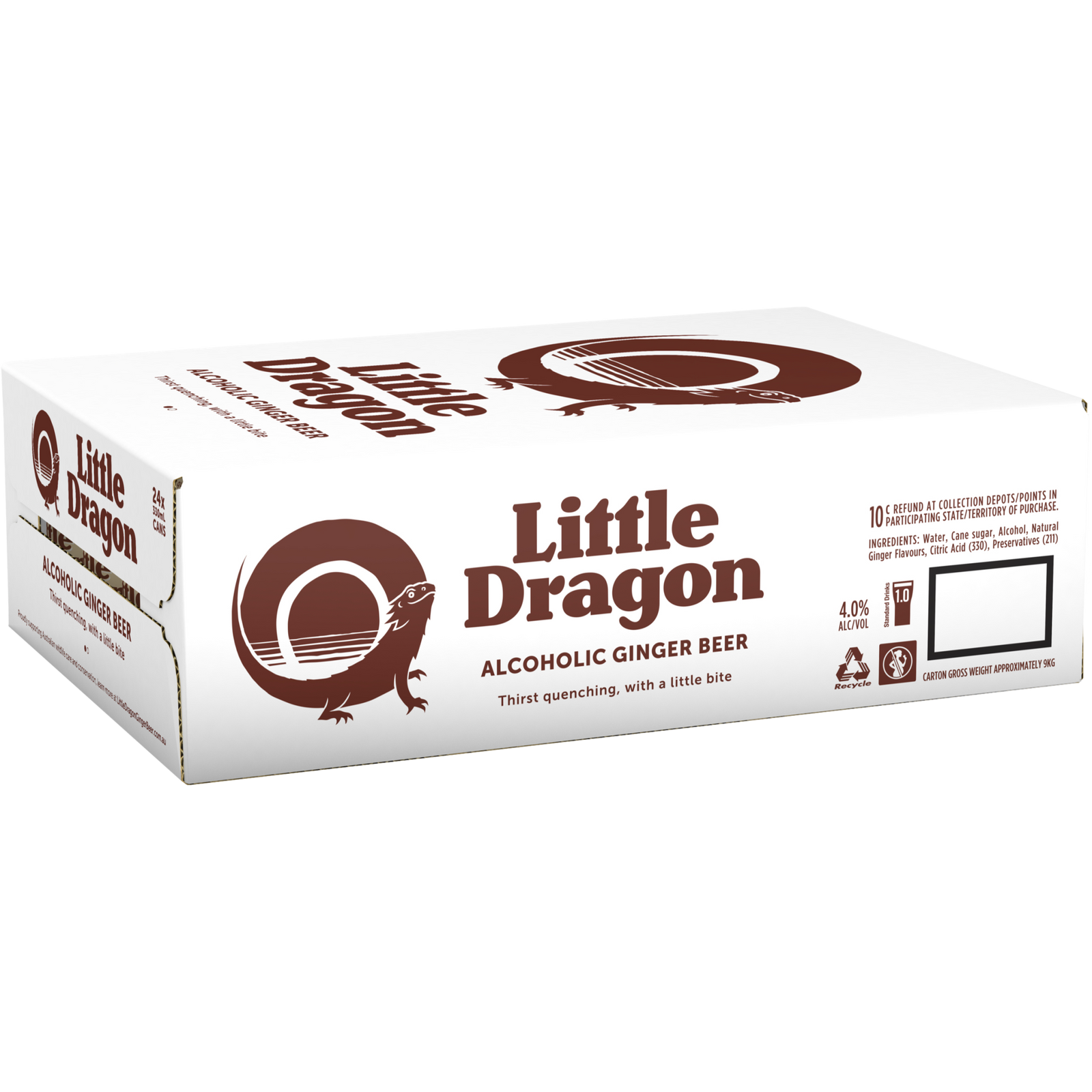 Little Dragon Alcoholic Ginger Beer 330ml Can Case of 24