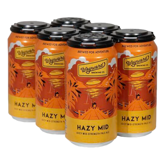 Wayward Hazy Mid-Strength Pale Ale 3.5% 375ml Can 6 Pack