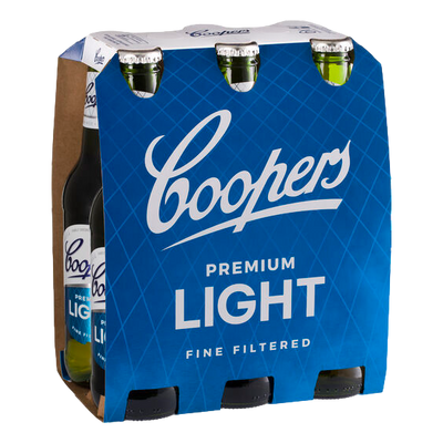 Coopers Premium Light Lager 2.9% 375ml Bottle 6 Pack