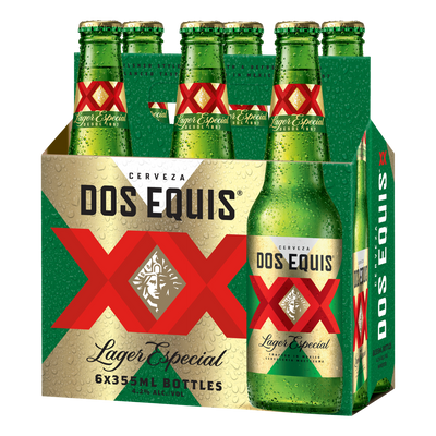 Dos Equis Lager Especial 355ml Bottle 6 Pack