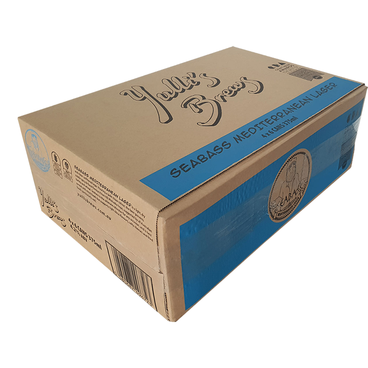 Yulli's Seabass Mediterranean Lager 375ml Can Case of 24