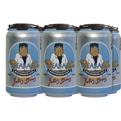 Yulli's Seabass Mediterranean Lager 375ml Can 6 Pack