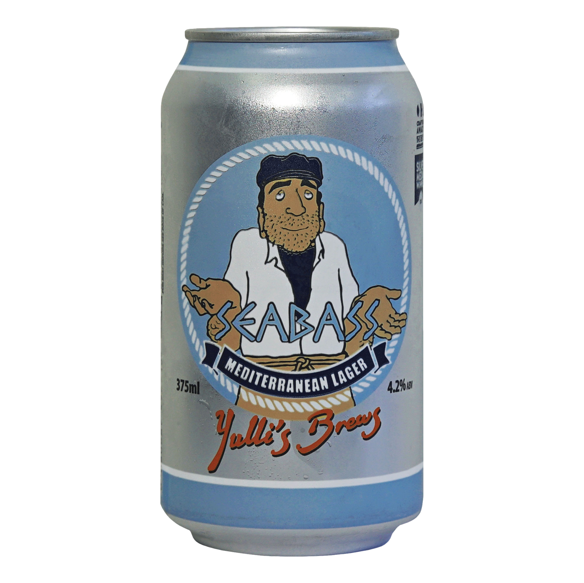 Yulli's Seabass Mediterranean Lager 375ml Can Single