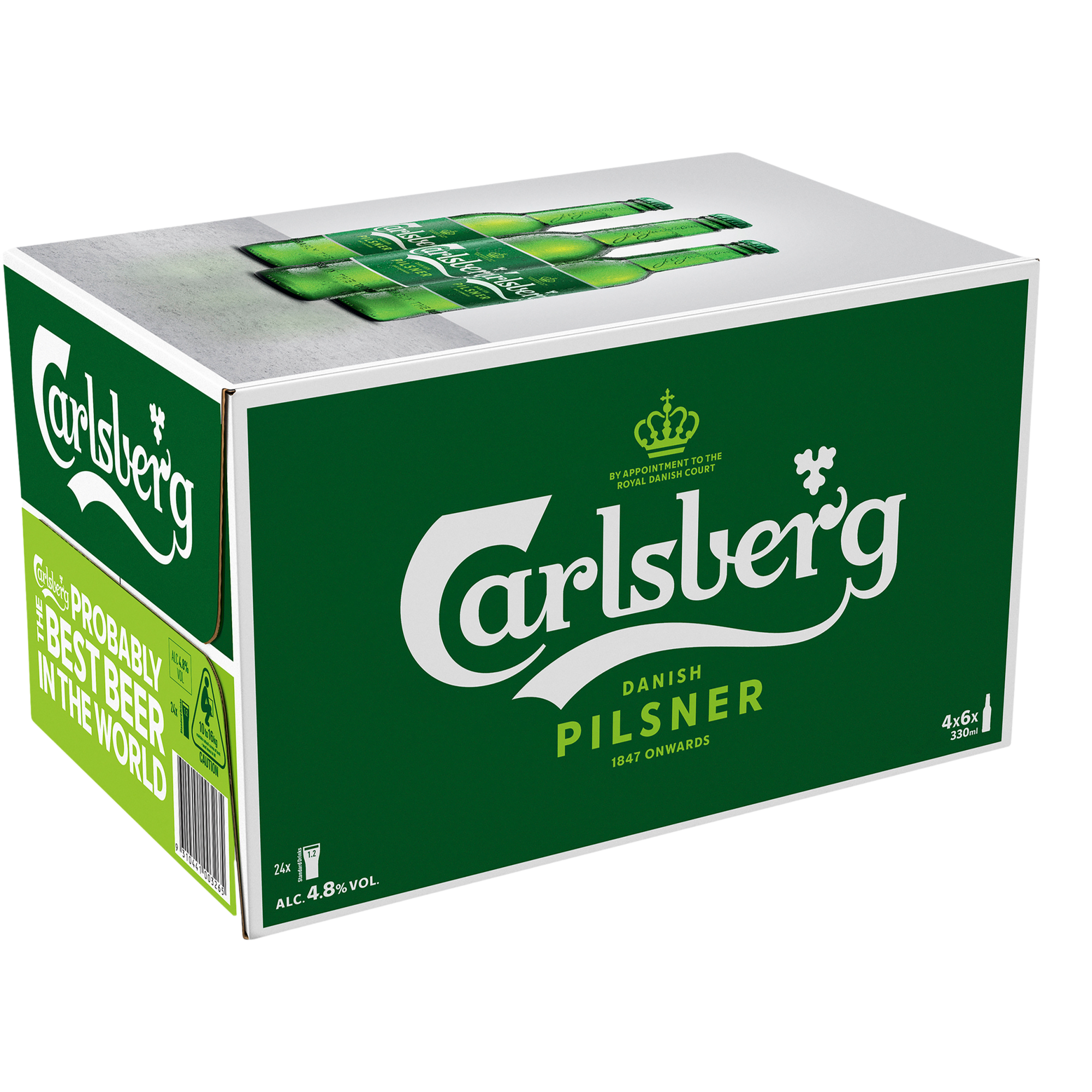 Carlsberg Danish Pilsner 330ml Bottle Case of 24