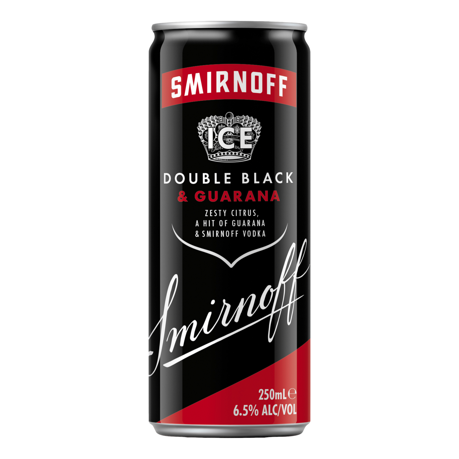 Smirnoff Ice Double Black Guarana 6.5% 250ml Can Single