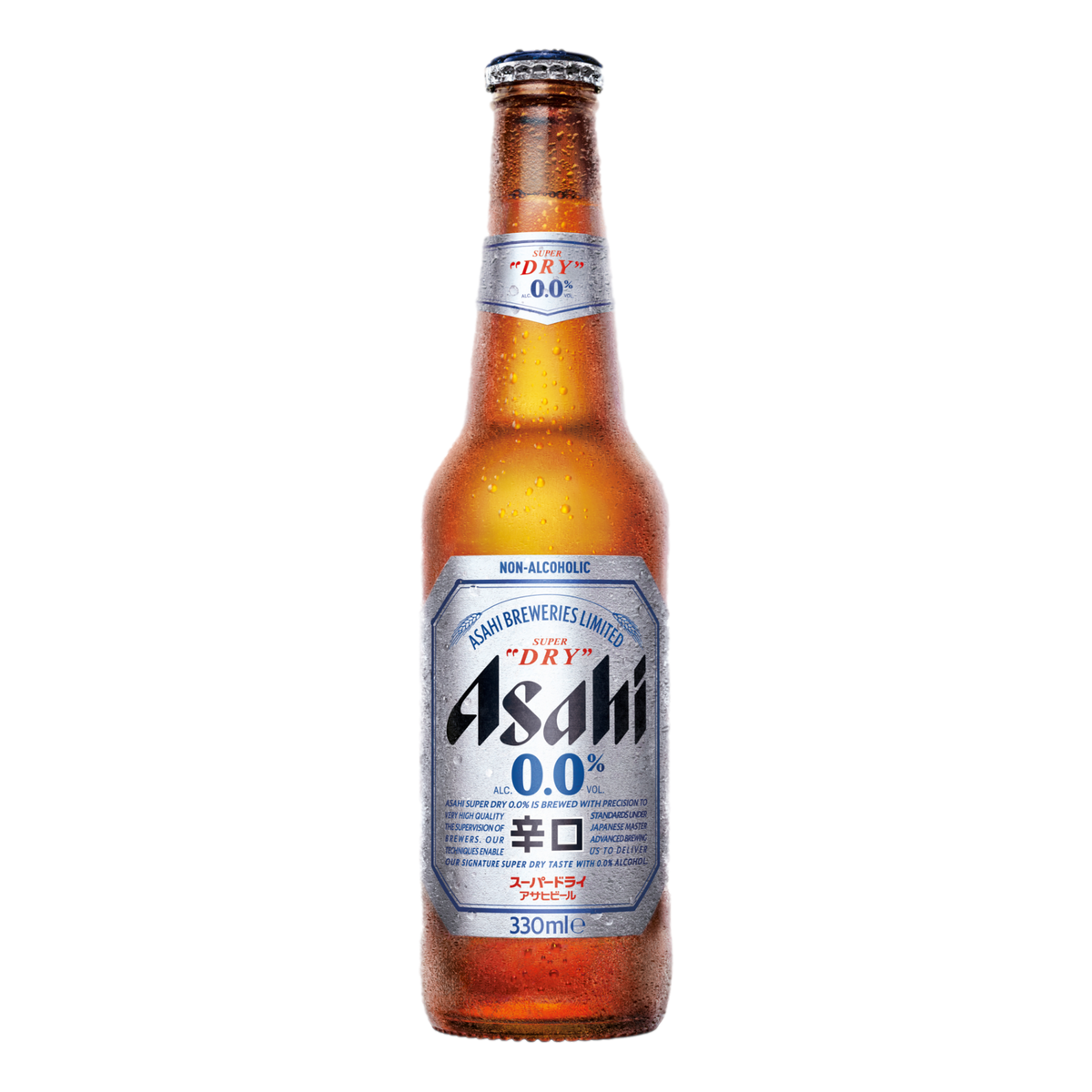 Asahi Super Dry Non-Alcoholic Lager 0.0% 330ml Bottle 6 Pack