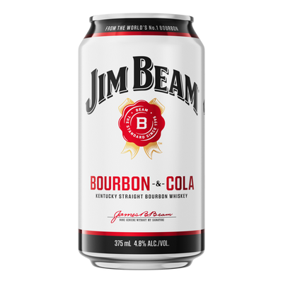 Jim Beam White & Cola 375ml Can 10 Pack