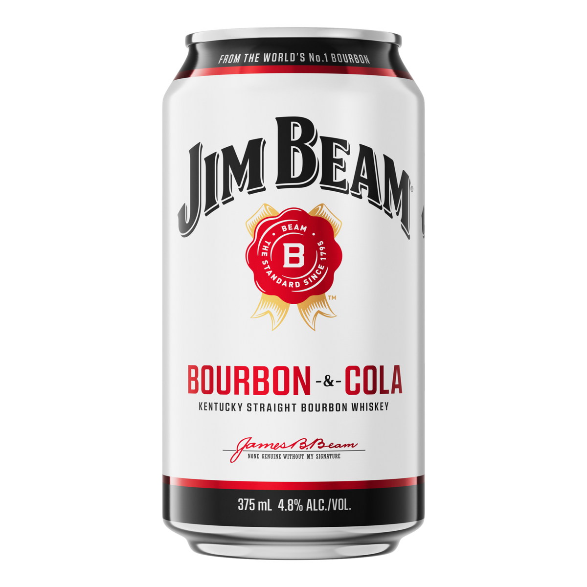 Jim Beam White & Cola 375ml Can 6 Pack
