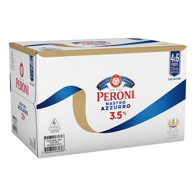 Peroni Nastro Azzurro Lager 3.5% 330ml Bottle Case of 24