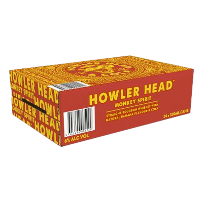 Howler Head Banana Flavoured Kentucky Straight Bourbon Whiskey & Cola 330ml Can Case of 24