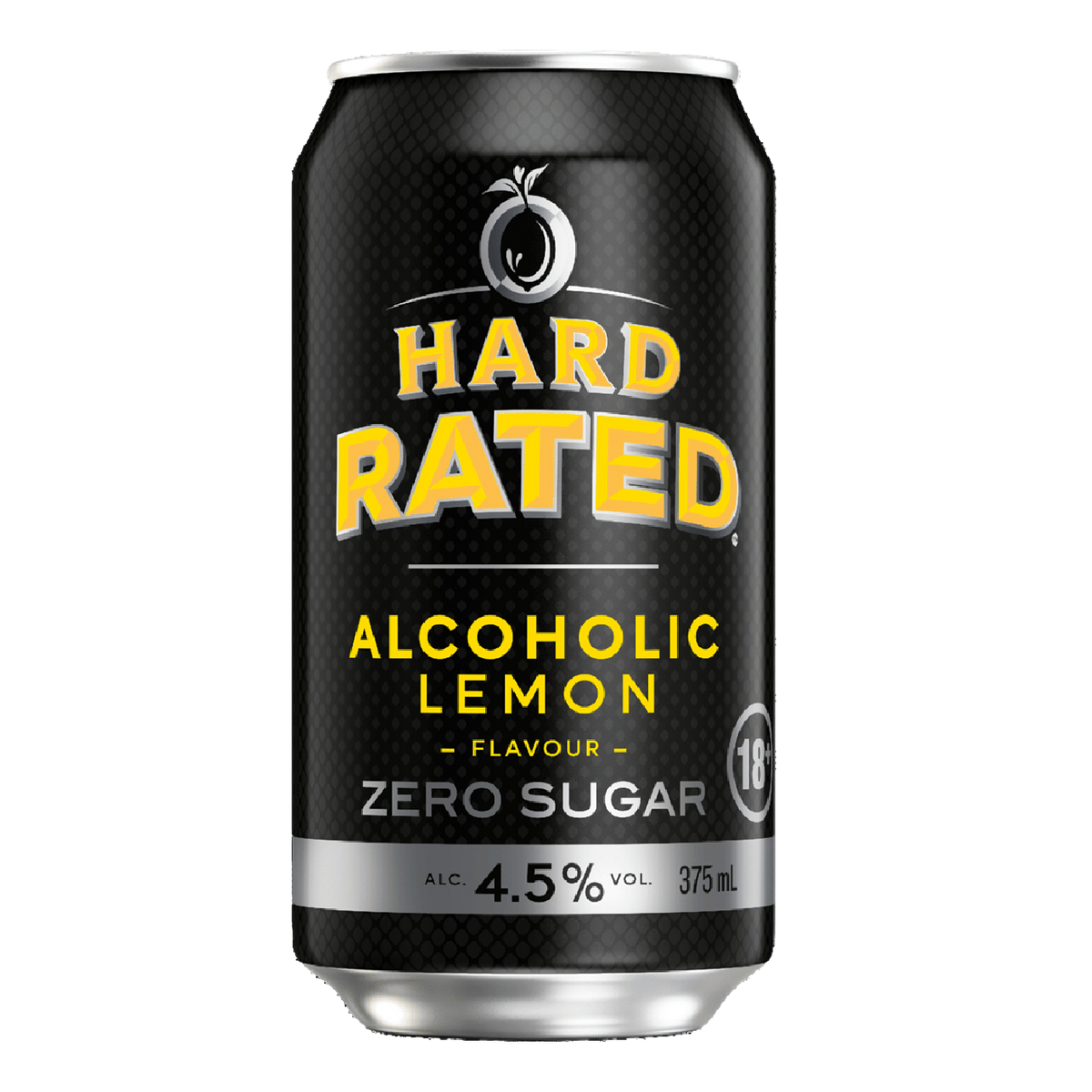 Hard Rated Zero Sugar Alcoholic Lemon 375ml Can 4 Pack