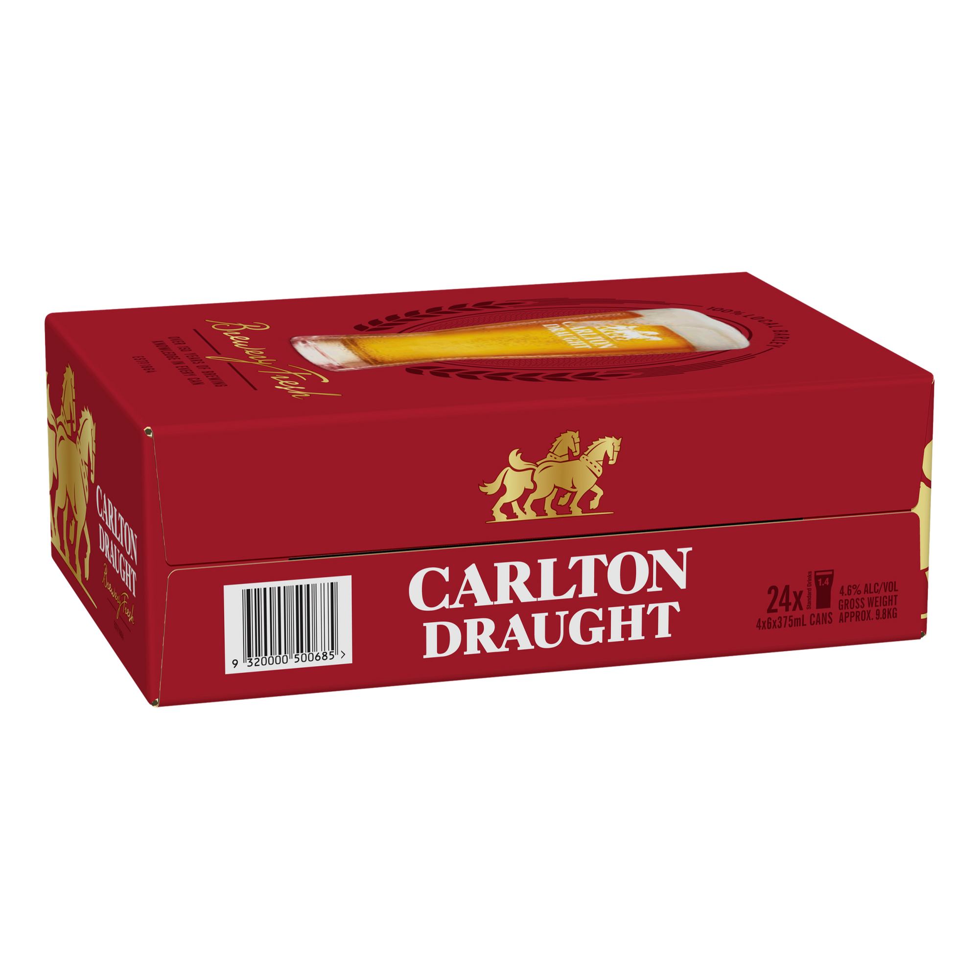 Carlton Draught Lager 375ml Can Case of 24