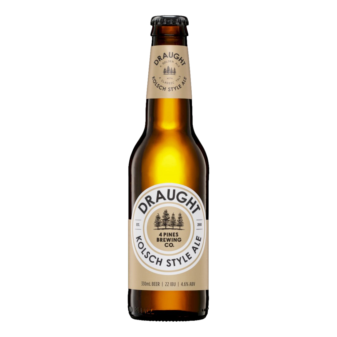 4 Pines Draught Kolsch Style Ale 330ml Bottle Single