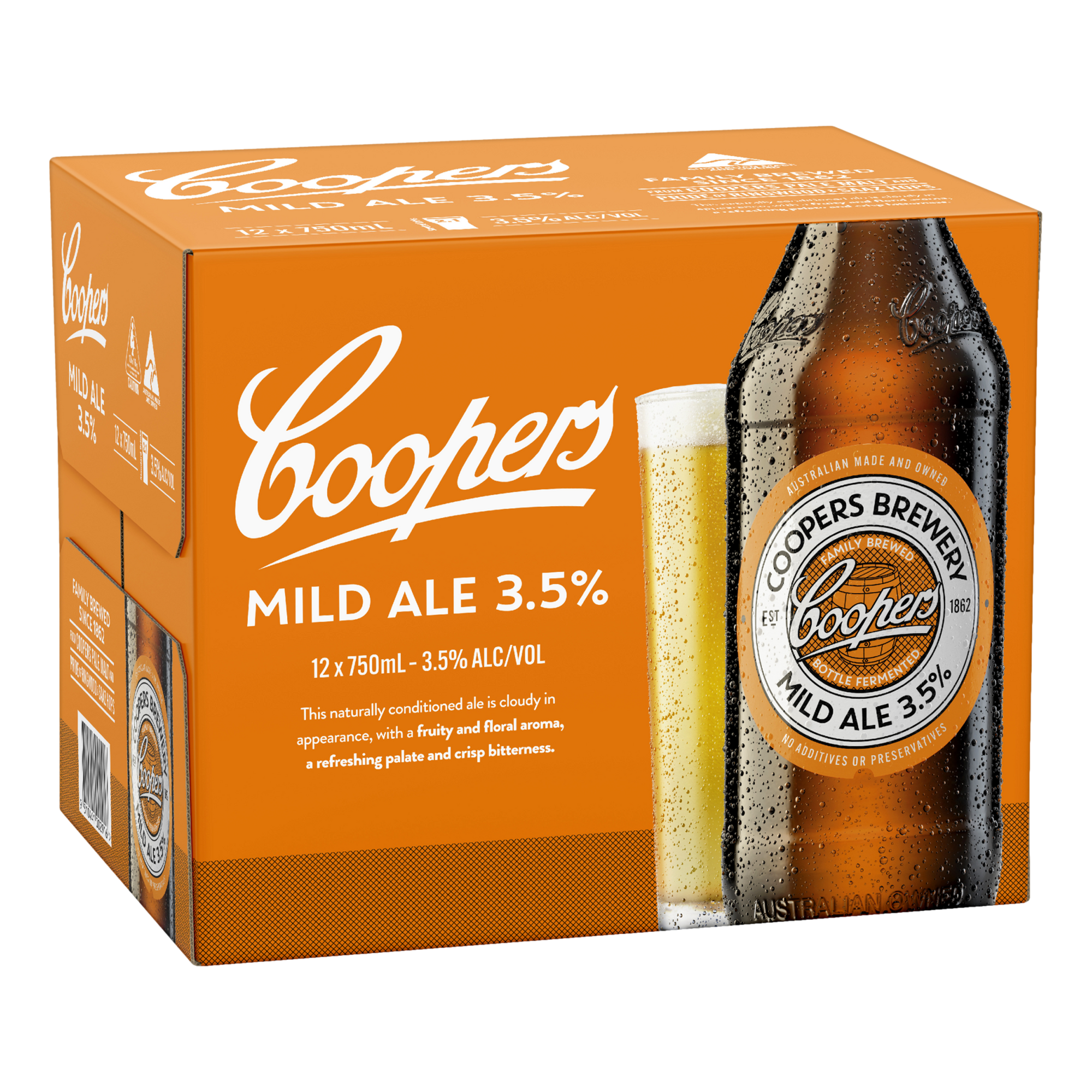 Coopers Mild Ale 3.5% 750ml Bottle Case of 12