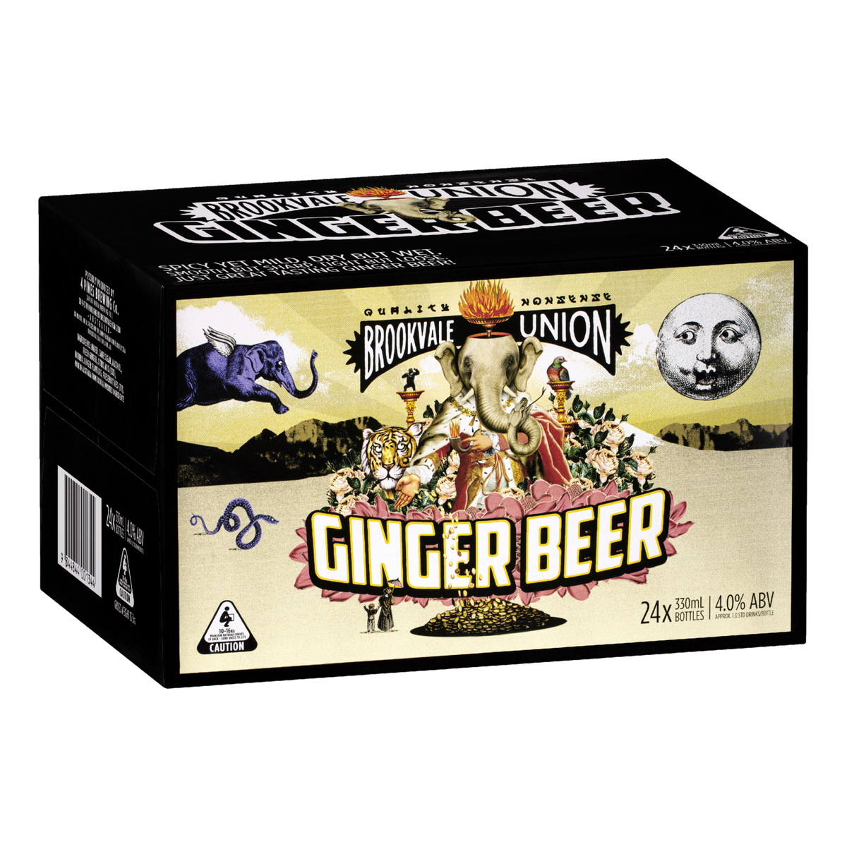 Brookvale Union Alcoholic Ginger Beer 330ml Bottle Case of 24