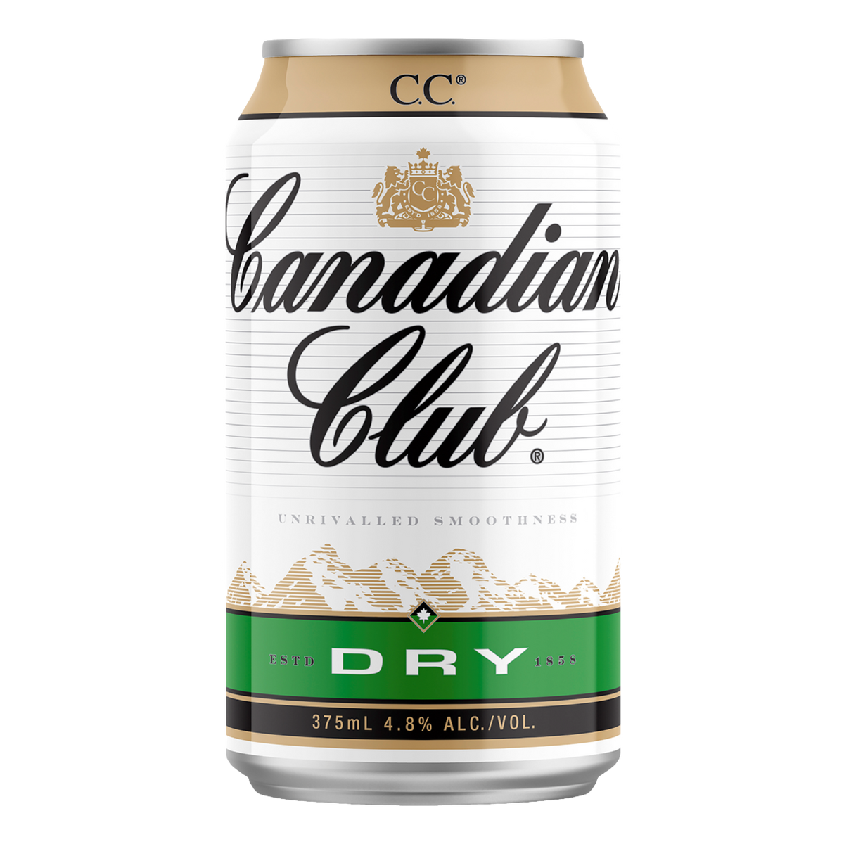 Canadian Club Whisky & Dry 375ml Can 10 Pack