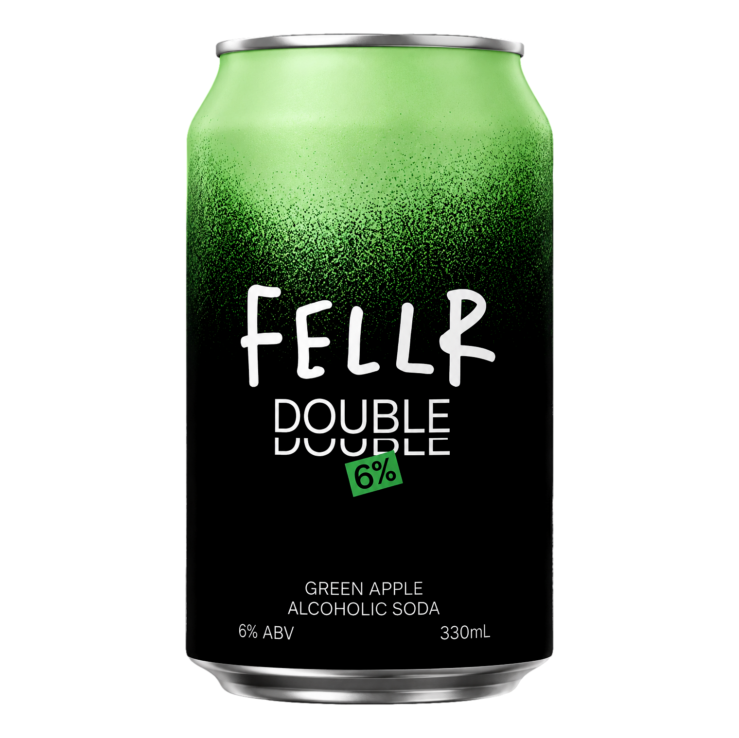 Fellr DOUBLE Seltzer Green Apple 6% 330ml Can Case of 24