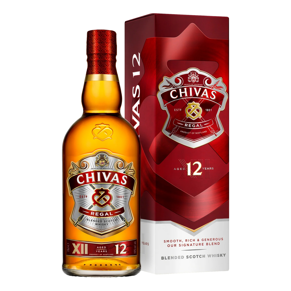 Chivas Regal Blended Scotch Whisky 12YO 700ml - Camperdown Cellars