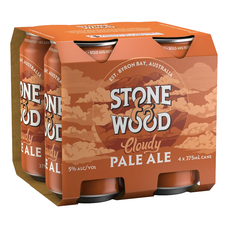 Stone & Wood Cloudy Pale Ale 375ml Can 4 Pack