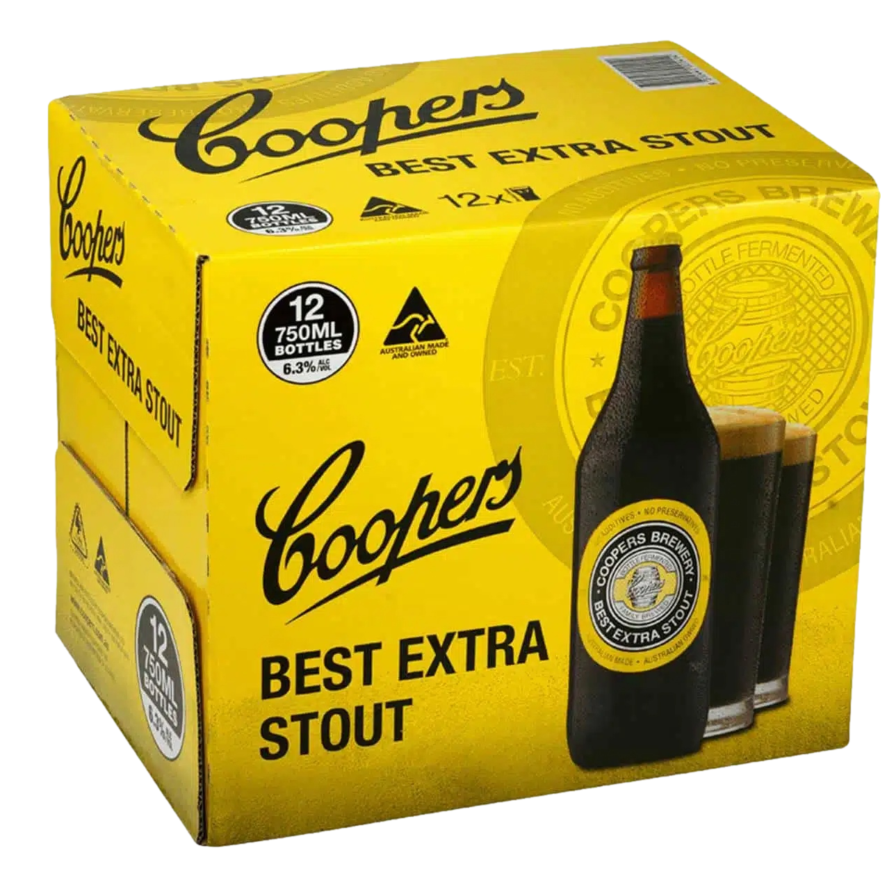 Coopers Extra Stout 6.3% 750ml Bottle Case of 12