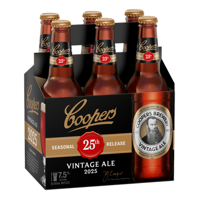 Coopers Extra Strong Vintage Ale 2025 25th Anniversary Edition 7.5% 355ml Bottle  6 Pack