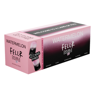 Fellr DOUBLE Seltzer Watermelon 6% 330ml Can 8+2 Value Pack