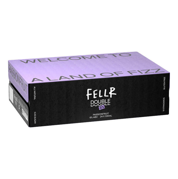 Fellr DOUBLE Seltzer Passionfruit 6% 330ml Can Case of 24