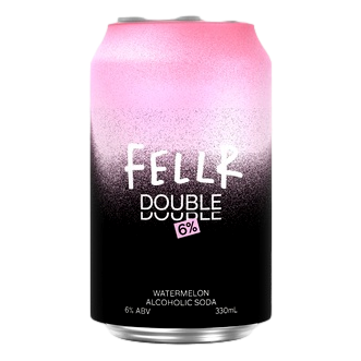 Fellr DOUBLE Seltzer Watermelon 6% 330ml Can 8+2 Value Pack