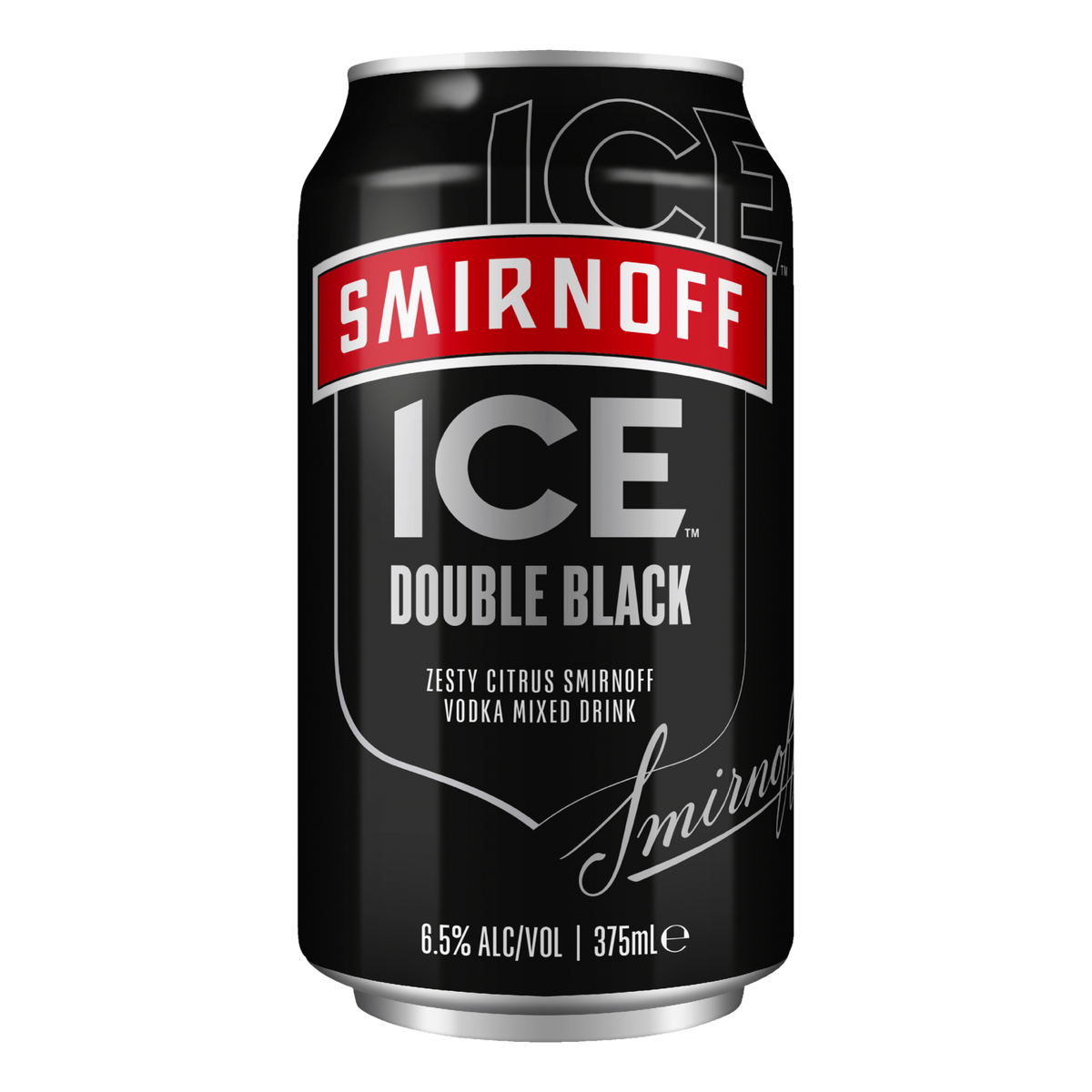 Smirnoff Ice Double Black 6.5% 375ml Can 4 Pack
