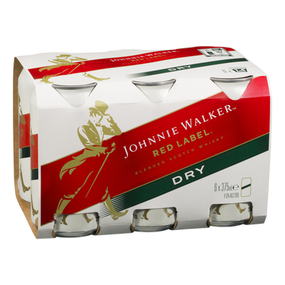 Johnnie Walker & Dry 4.6% 375ml Can 6 Pack