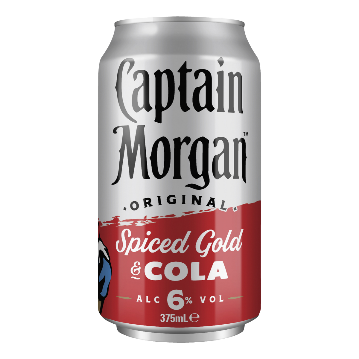 Captain Morgan Original Spiced Gold Rum & Cola 6% 375ml Can 10 Pack