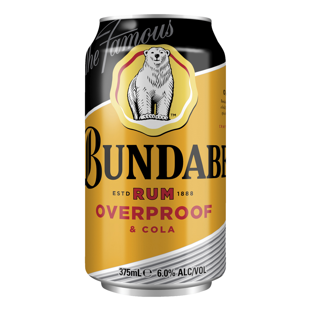 Bundaberg OP Rum & Cola 375ml Can 6 Pack